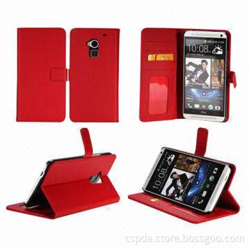 PU with PC Wallet Case for HTC One Max